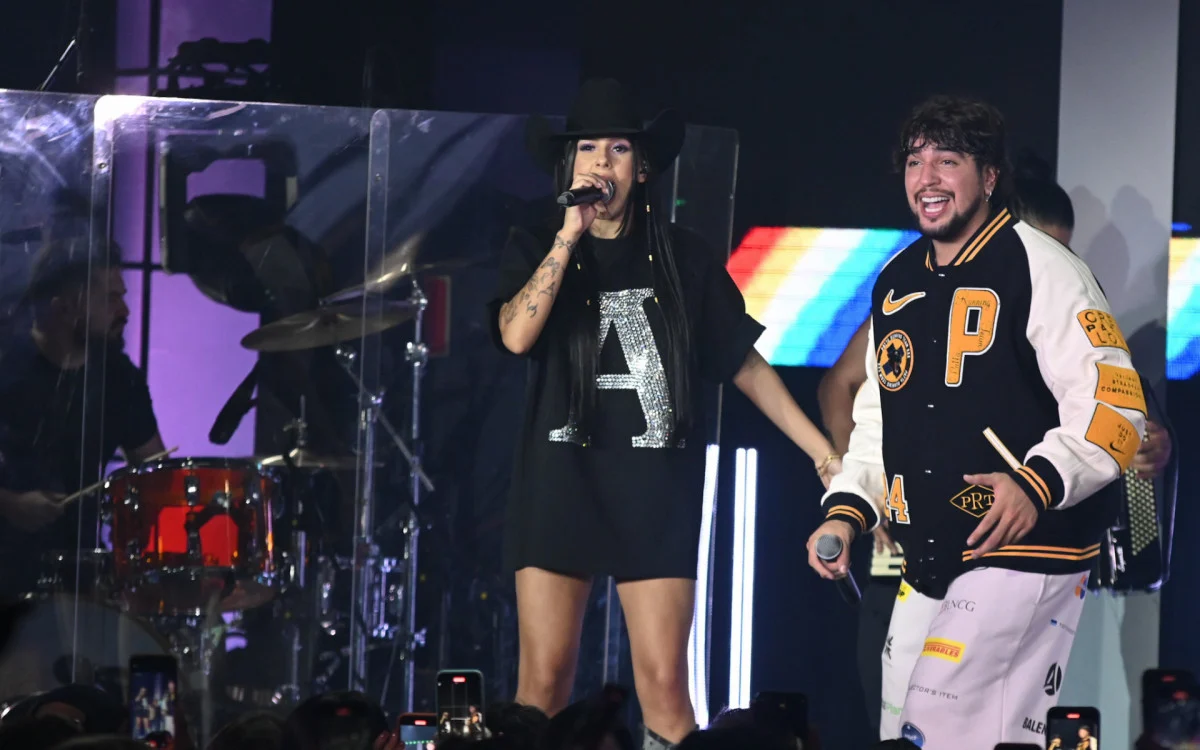 Luan Santana e Ana Castela participam da gravação do DVD de Nattanzinho